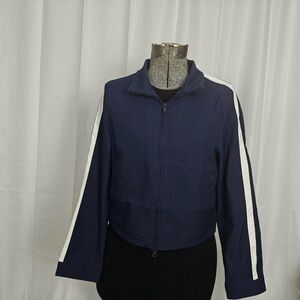 Wild Fable Navy Bomber Jacket with White Accents